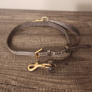 Vintage Dooney Bourke Embossed Snakeskin Brown&Gold Handbag STRAP ONLY